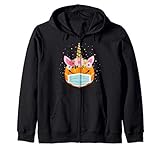 cute face mask selfie Camisa de calabaza de unicornio, Cuarentena de calabaza de unicornio linda 2020- Calabaza de unicornio de Halloween para niñas, niños, mujeres, con cuerno de unicornio con corona de flores, una linda cara de unicornio de calabaza de jack-o-lantern