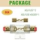 SIGANDG AGU-Sicherungshalter Inline vergoldet mit 2 Stück 30A AGU-Sicherung für Automotive Audio Power Safety Protection (30A)