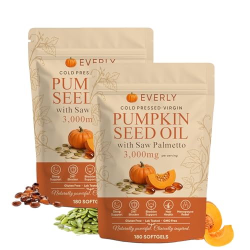Everly Pumpkin Seed Oil with Saw Palmetto 180 SOFTGELS (2PCS)