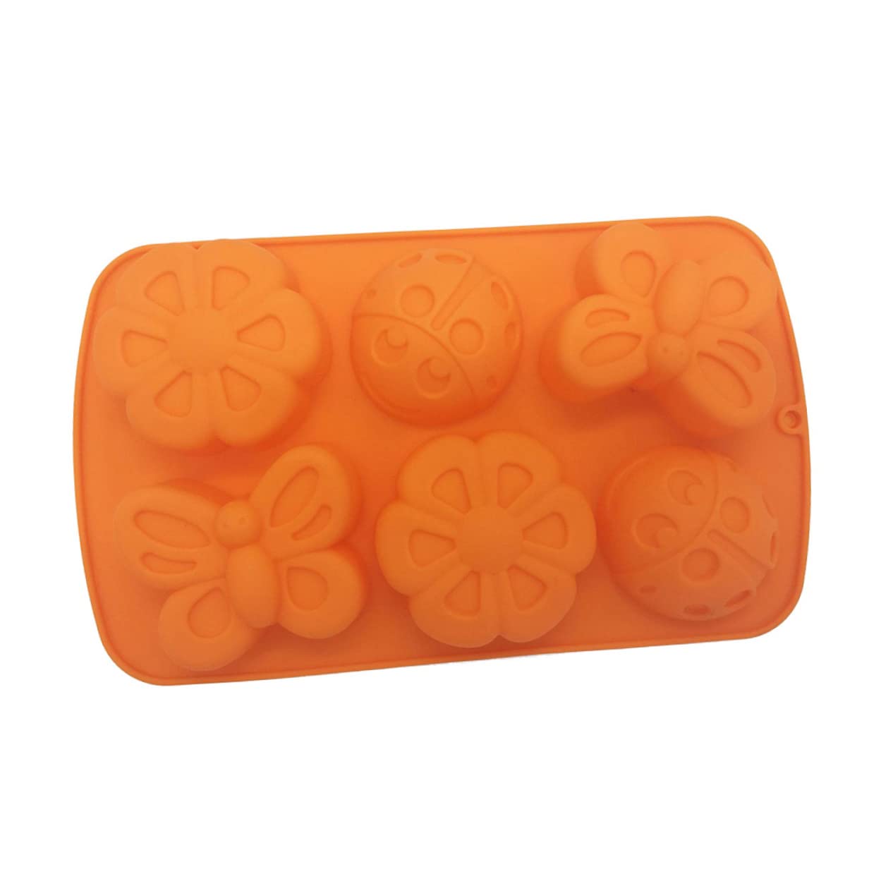 UPKOCH 3pezzi Stampo Silicone Antiscivolo Per Caramelle e Cioccolatini Forma Di Insetti e Fiori Per Soap e Decorazioni Per Torte Casuali Facile Da Pulire e