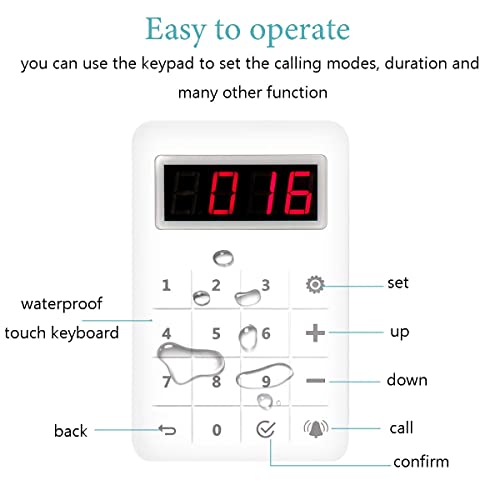 image for Retekess TD158A Restaurant Pager System,Pagers for Restaurants,Adjusta