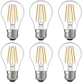 Weyolin A15 LED Bulb 4W Equivalent to 40W, 2700K Warm White, Dimmable Edison Vintage LED Bulb, E26 Medium Base, Clear Glass, 400 Lumens for Ceiling Fan, Appliance, Refrigerator, Vanity (6-Pack)