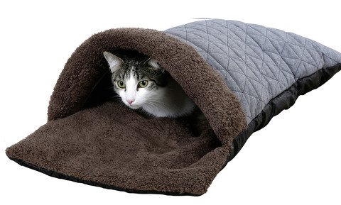 Kerbl Pet Kuschelsack Thea, 40x70x12cm, braun/blau