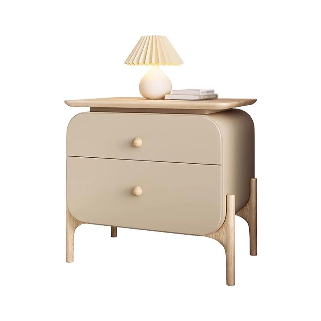 BHGFYXBS Side Tables Bedroom Creative Solid Wood Cream Style Bedside Table Simple Mini Home Bedroom Cabinet Bedside Tables