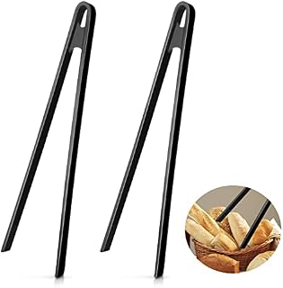 Prasacco 2 Pcs Silicone Tongs, 11.4 Inch Silicone Trivet Tongs Non-Stick Cooking Tongs Heat Resistant Kitchen Food Tongs BBQ Tongs