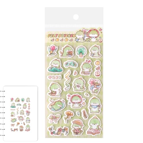 Pegatinas 3D inflables - Pegatinas animales de fieltro reutilizables DIY | Animales y calcomanías divertidas, para escuela, manualidades, scrapbooking, cuaderno, diario, estudiantes, niños, cumpleaños