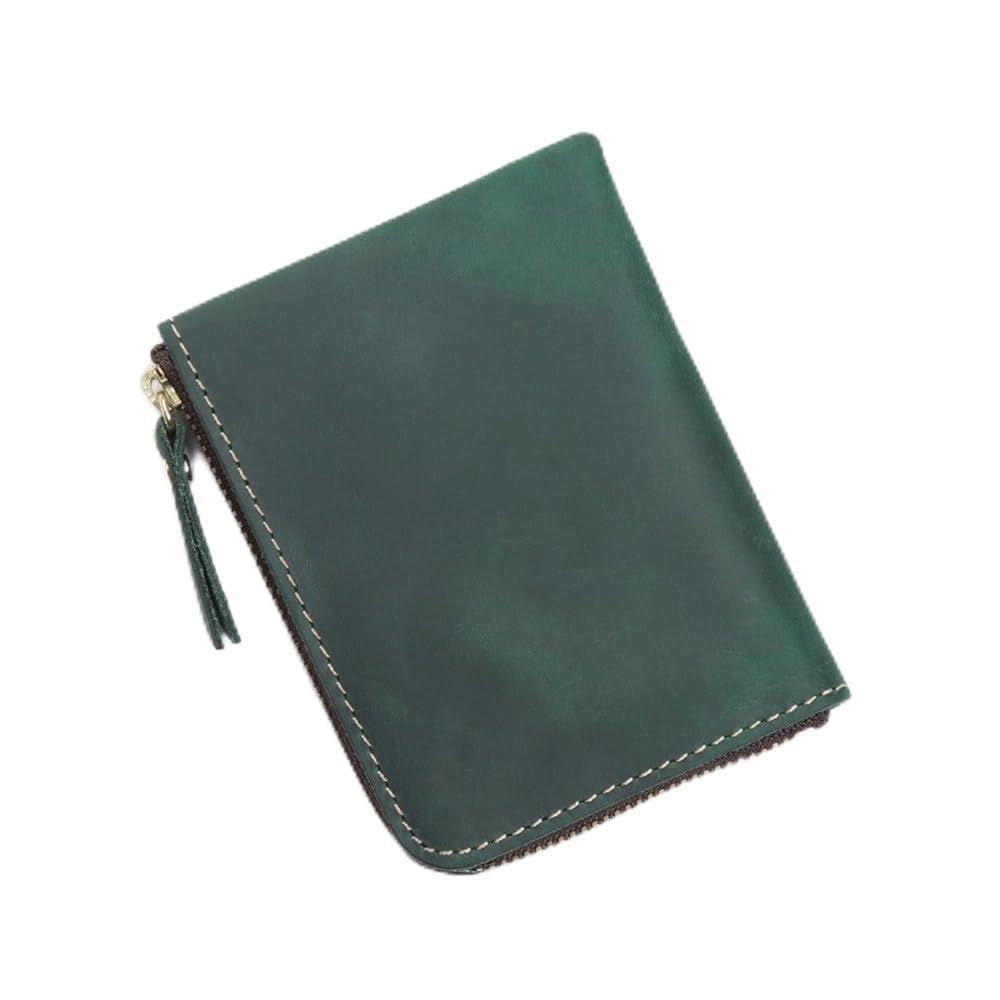 Monedero Monedero Compacto Mini de Cuero Estilo Retro para Hombre Cuero(Colour 1)