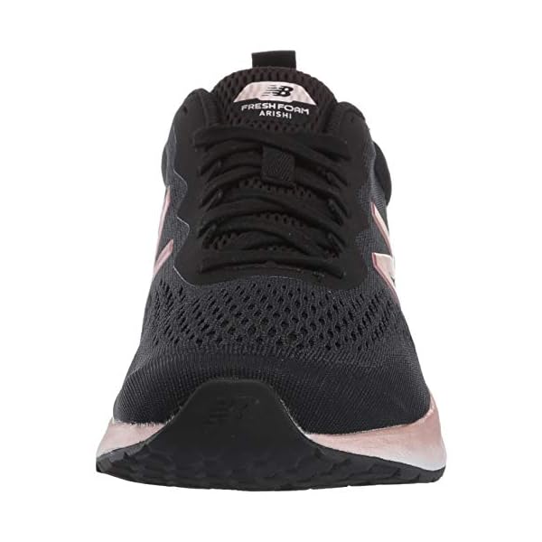 New-Balance-Womens-Fresh-Foam-Arishi-V3-Running-Shoe New Balance Women's Fresh Foam Arishi V3 Classic Running Shoe, Black/Peach Soda Metallic, 10