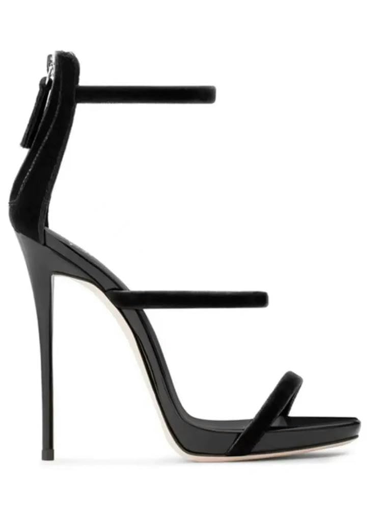 Sandales à Talons Aiguilles Sexy pour Femmes, Chaussures d'été à la Mode de Haute qualité avec Fermeture éclair et Sangles