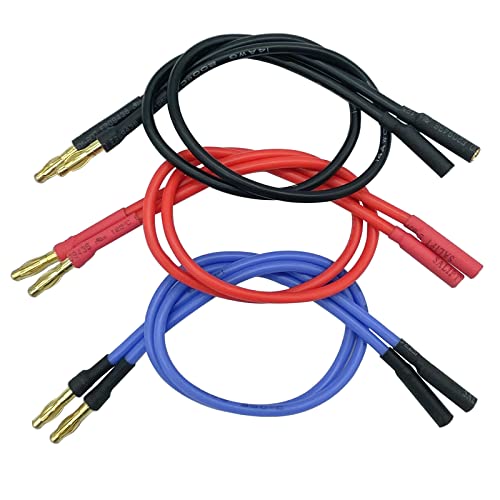 6PCS 4.0mm Banana Gold Bullet Connector Extension Cable for RC Brushless Motor ESC Extension Cable Wire RC Car Boat Parts