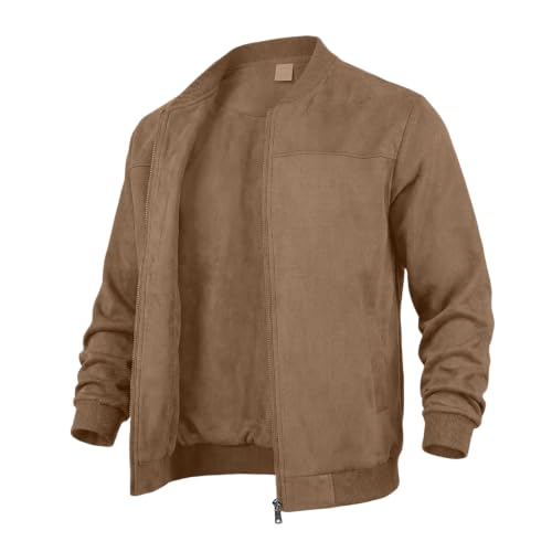 Mens Zip Up Jacket Business Casual Light Bomber Jacket with Pockets 2026 - image 4