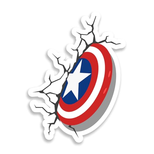 Adesivo de estrela do Capitão Escudo do Super-herói América, notebook,