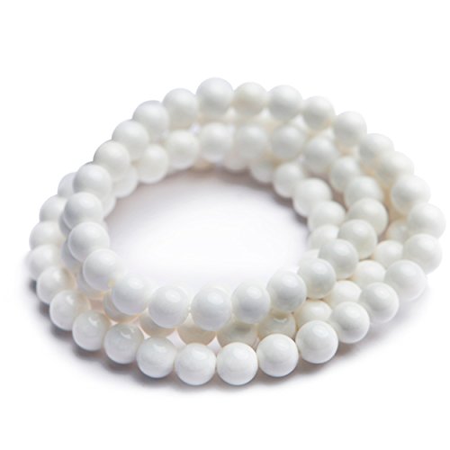 Tridacna perle naturelle bracelet cristal blanc idée cadeau anniversaire et fête