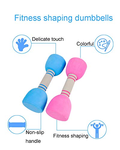 Dumbbells A Pair Of Small Dumbbells Fitness Hand-Held Weights Non-Slip Dumbbells Comfortable To Hold For Children… - Afbeelding 4