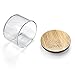 Acrylic Liquid Powder Glass Dappen Dish Glass Cup w Lock Bamboo Cap Lid Bowl for Acrylic Nail Art Kit (HJ-NAPB026-2pcs)