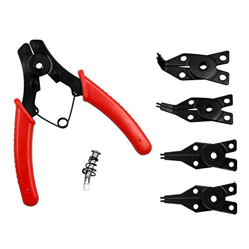 Katur 4 In 1 Interchangeable Circlip Pliers, Multifunctional Snap Ring Pliers Tools, Internal External Ring Remover Retaining Circlip Pliers #TOP4