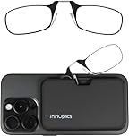 ThinOptics Low Strength Reading Glasses +1.50 with Black Pod Case, Black , 1.50, 1.0 Count