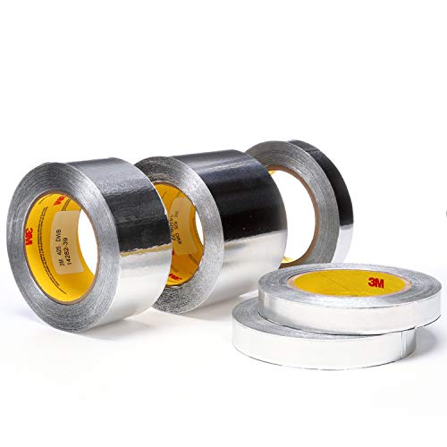 Image of 3M Aluminum Foil Tape 425, Silver, 2 in x 60 yd, 4.6 mil, 24 Rolls per case