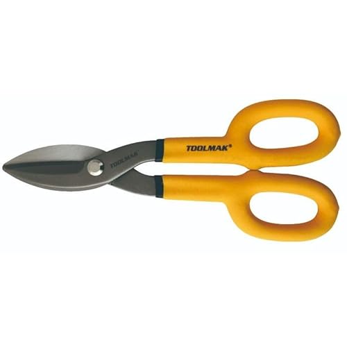 Cesoia per Lamiera 30cm Professionale Tipo Americano Acciaio 50 Sabbiato Taglio Metallo Alluminio - Giallo Nero