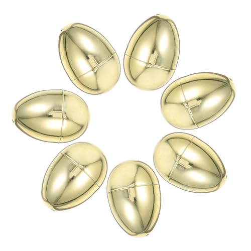 Cabilock 12 Piezas De Oro Simulados De Pascua De Pascua Rellenables De Pascua De Plastico De Plastico Gigantes Huevo De Chocolate Dulce Golden El Plastico