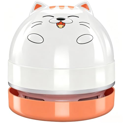 YUNYILAN Mini Desktop Vacuum Cleaner, Portable USB Vacuum Cleaner for Desk Mini Cute Cartoon Desktop...