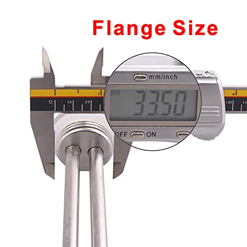 DERNORD 12V Heating Element 150 Watt 1Inch BSP Flange Stainless Steel Heater for Wind Surbine Solar Heater - Image 4