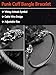 FaithHeart Stainless Steel Mens Cuff Bracelet, Silver Open Metal Cuff Bangle Bracelets Norse Warrior Amulet Jewelry