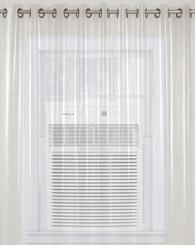 Image of Transparent PVC AC Curtain for Window 5 Feet, Pack of 2, Dustproof and Air Blocking Curtain for Home and Office