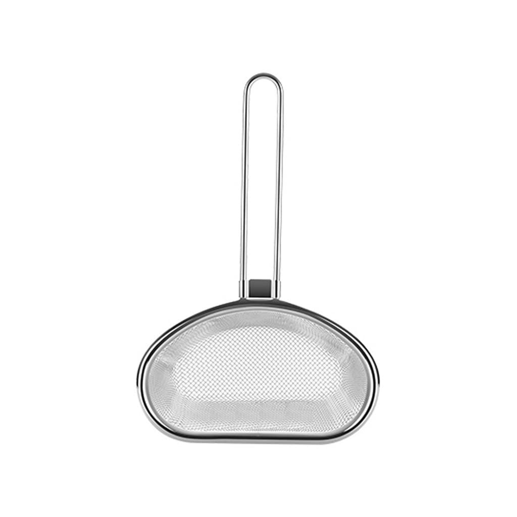 Skimmer de cocina, colador de malla de malla de acero inoxidable con mango de agarre, colador de alimentos de malla fina, colador de cocina, herramientas de cocina (Color : B)
