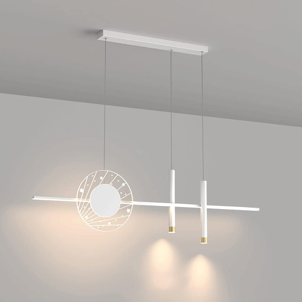 Luminaire suspendu moderne à LED blanche pour éclairage de restaurant chic