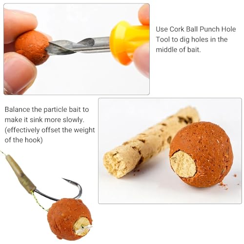 Set de 10 piezas de cañas de corcho para pesca de carpa miniatura 3