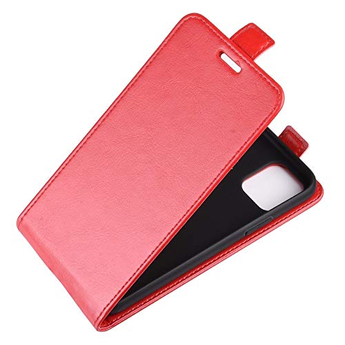 Protection intégrale iPhone 11 Pro clapet vertical cuir Crazy Horse rouge - 4