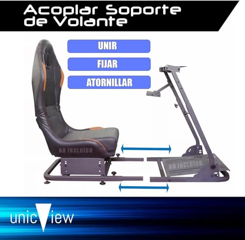 Miniatura 3 de Unicview Adaptador Cockpit Simracing Para Soporte Para Volante Logitech G29 G920 G923, Thrustmaster T150 T500 T300 Tx Th8a, Ps4 Ps5, Xbox Fanatec, Totalmente Ajustable, Valido Para Silla Gaming