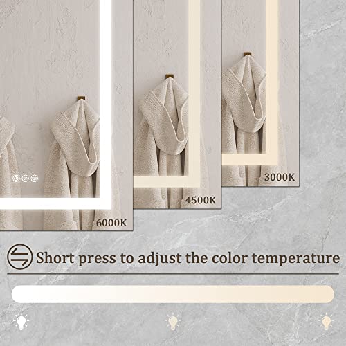 Mirplus 20 X 28 Inch Bathroom Medicine Cabinet With Mirror Wall Mounted Led Bathroom Mirror Cabinet With Lights Cold White Light Inductive Switch Adjustable Storage Shelves (Single Door/Left Hinge) #TOP5