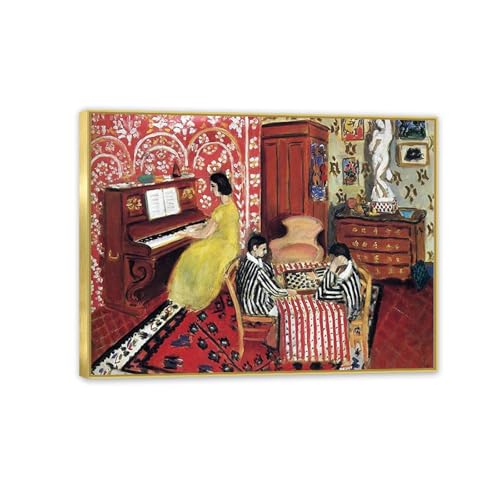 Peinture à l'huile Matisse imprimée sur toile - Décoration murale cadre doré 80x60