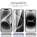 NEW'C 3 Pack Privacy for iPhone 15 Pro Screen Protector (6.1 inches), Anti-Spy Tempered Glass Film,Case Friendly Ultra Resistant,Balanced 28-Degree Privacy Angle - Easy Installation Tool Included