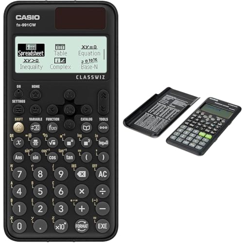 Casio FX-991 CW (Modello 2023) Calcolatrice Scientifica, 540 Funzioni e e Display Naturale & Fx-570Es Plus 2 Calcolatrice Scientifica Con 417 Funzioni, Nero