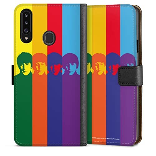 DeinDesign Etui Compatible avec Samsung Galaxy A20s Etui Folio Etui magnetique Arc-en-Ciel The Beatles Bande - Les Beatles, Paul McCartney, John Lennon, RIngo Starr, George Harrison DeinDesign Etui Compatible avec Samsung Galaxy A20s Etui Folio Etui magnetique Arc-en-Ciel The Beatles Bande
