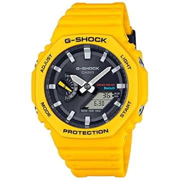 Casio G Shock, GA B2100 9ADR, relógio digital analógico masculino, amarelo, GA-B2100C-9ADR, amarelo, pulseira