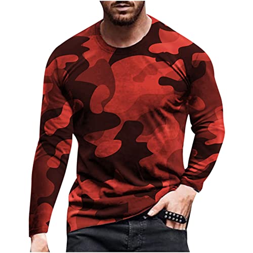 Consejos y comparativas para Comprar Tienda de alimentos para animales para comprar online. 28 Oelaio - playera de manga larga para hombre, ajuste delgado, acogedora, 2024, primavera, verano, divertida, impresión animal 3D, casual,, Rojo -, XX-Large