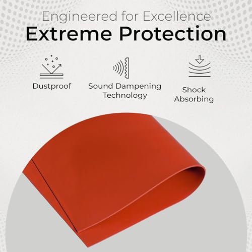 Image of Exactly Rubber - Commercial Grade Silicone Sheet, 60A Durometer Silicone Mat, -80 to 450F Temperature Resistant Rubber Mat, Rubber Sheet with 350% Elongation, Made in The USA, 1 /16 x 18 inch x 18 inch, Red