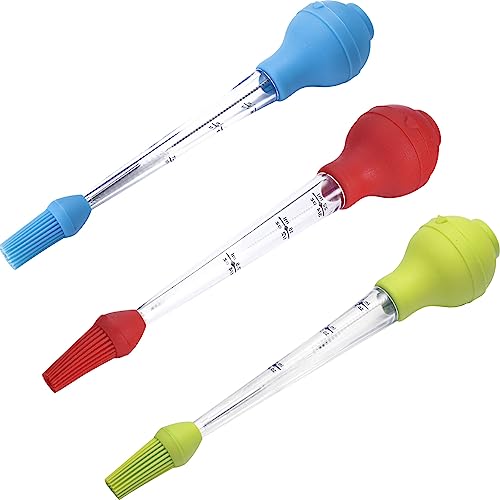 Turchia Baster Set Barbecue Strumento Condimento Tubo Tubo Pennello Pulizia Spazzola Cucina Gadget