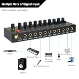 10-kanałowy Mikser Dźwiękowy z Przełączaniem Stereo Mono do Nagrywania w Studio Nagraniowym oraz Występów Scenicznych (EU Plug)