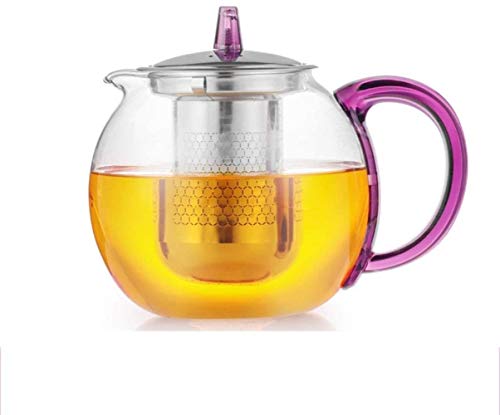 Tetera de vidrio HaveFun de 1200ml con filtro de acero inoxidable 2