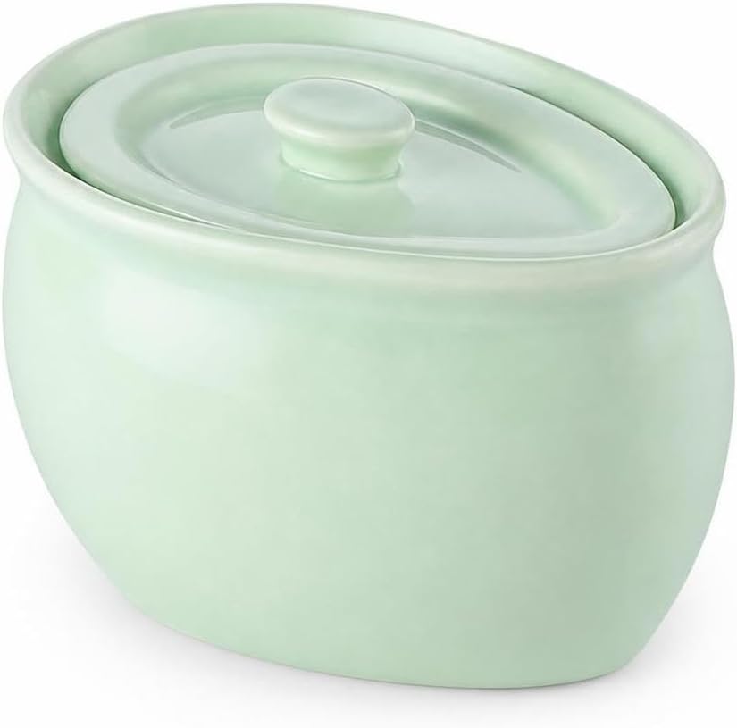 Schmortopf für Reiskoch mit Deckel, Matcha-Grün | Mikrowellengeeignet - spülmaschinenfest - 460ml Fassungsvmögen - für Büro - für Geschenke