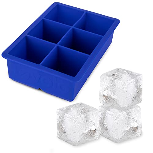 image for Tovolo King Cube Ice Mold Tray, Long Lasting Sturdy Silicone, Fade-Res