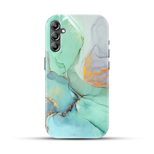 Image of COLORflow Back Cover Compatible with Samsung Galaxy A14 5G / 4G | Beautiful Green Marble | Designer Printed Glossy Armoured Bumper Back Cover Compatible with Samsung Galaxy A14 5G / 4G