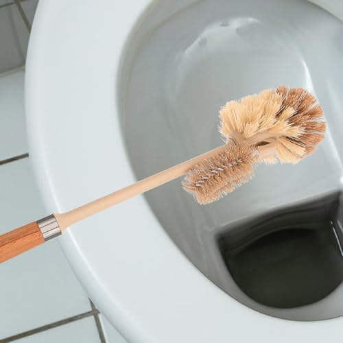 Cepillo de baño de mango largo Healvian con soporte para colgar y acero inoxidable 7