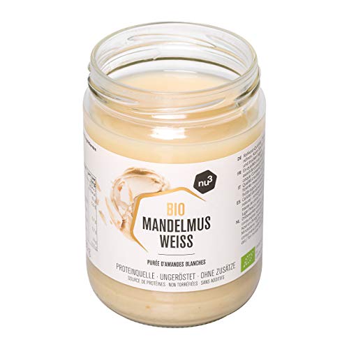 nu3 Biologische Amandelmoes Wit 500 g in een potje - gemaakt van 100% gepelde amandelen - beste onbewerkt voedsel… - Image 7