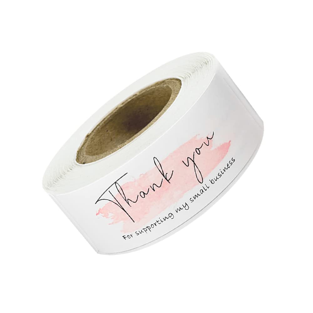 YUANHONGJIAN 120 Pcs Thank You Sticker Rectangle Self Adhesive Stickers Label Card Sticker for Online Shop Boutique Retail Store Handmade Goods